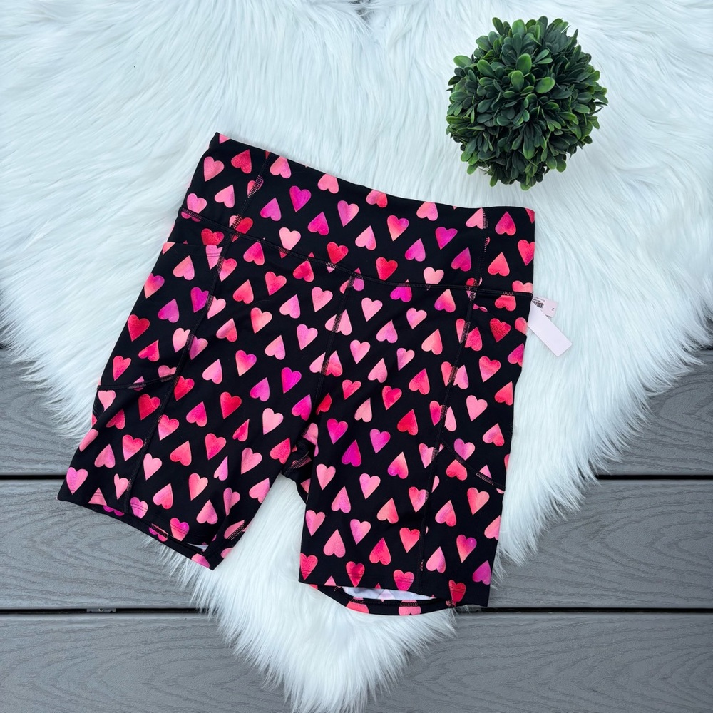 Victorias Secret Heart Pattern Bike Shorts